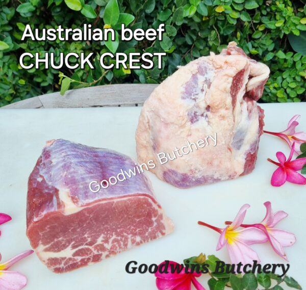 Beef CHUCK CREST Australia brand AMH / Kilcoy frozen HALF CUTS