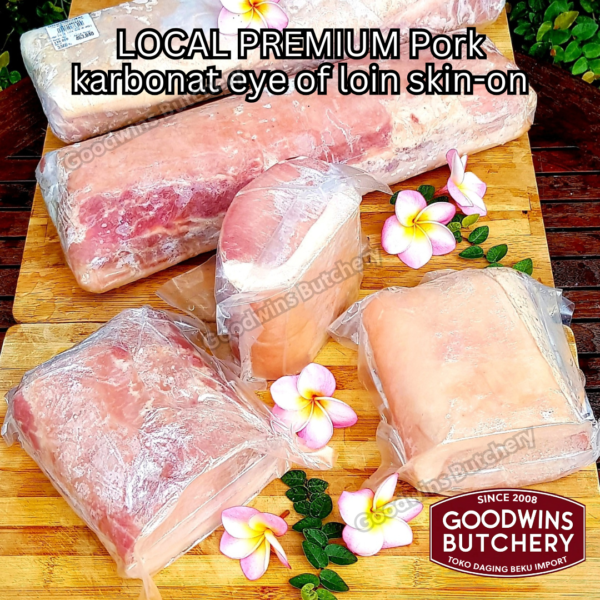1.2kg pork eye of loin SKIN ON (karbonat) Local Premium SMALL ROAST - Image 3