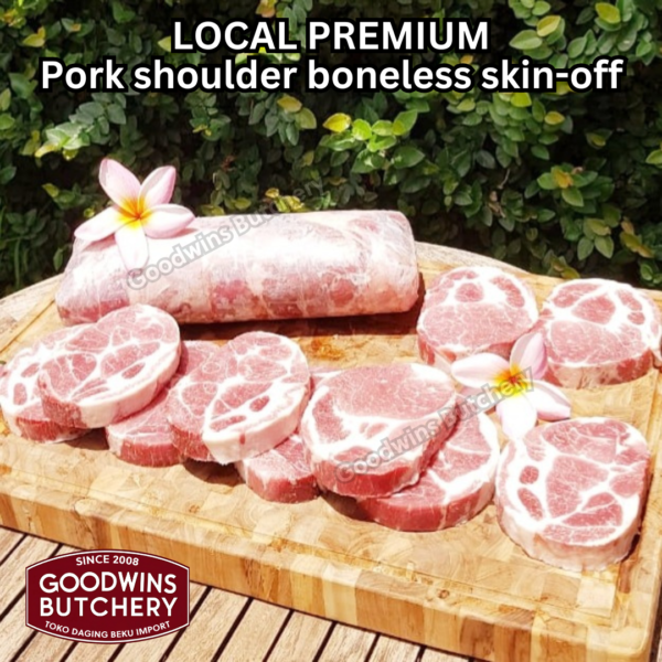 Pork shoulder boneless skin off local premium ALL CUTS kapsim babi tanpa tulang kulit SEMUA POTONGAN beku collar boston butt frozen - Image 15