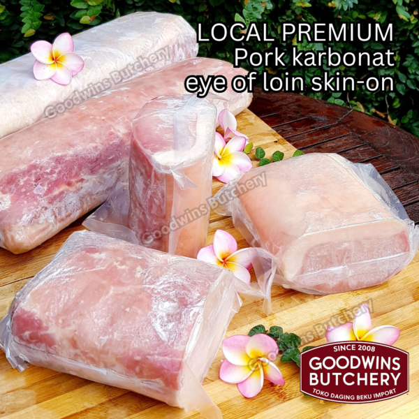 1.2kg pork eye of loin SKIN ON (karbonat) Local Premium SMALL ROAST - Image 2