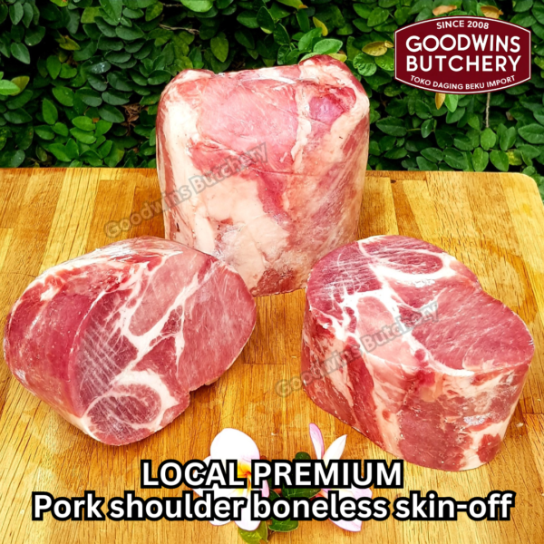 Pork shoulder boneless skin off local premium ALL CUTS kapsim babi tanpa tulang kulit SEMUA POTONGAN beku collar boston butt frozen - Image 25