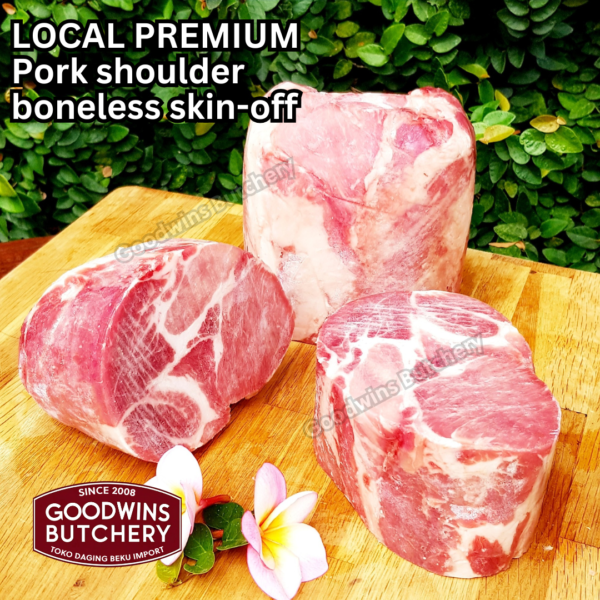 Pork shoulder boneless skin off local premium ALL CUTS kapsim babi tanpa tulang kulit SEMUA POTONGAN beku collar boston butt frozen - Image 7