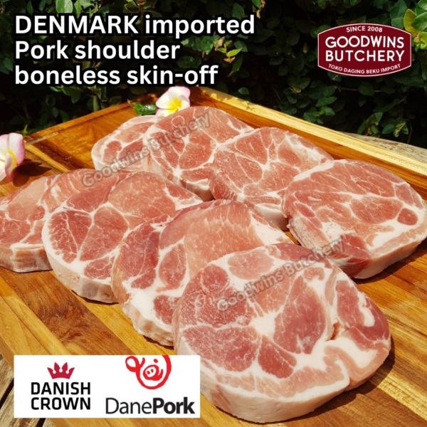600g 3pcs pork Kapsim SHOULDER BONELESS SKIN OFF DANISH CROWN Denmark - Image 8