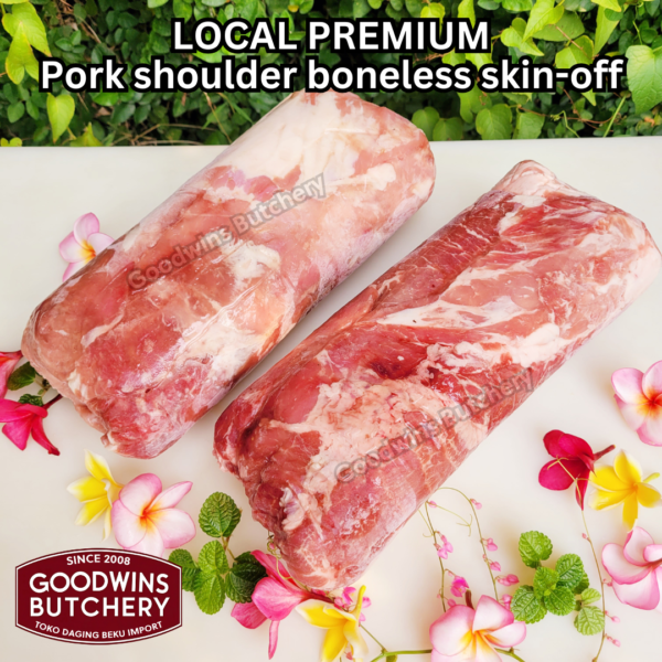 Pork shoulder boneless skin off local premium ALL CUTS kapsim babi tanpa tulang kulit SEMUA POTONGAN beku collar boston butt frozen - Image 23
