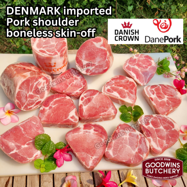 600g 3pcs pork Kapsim SHOULDER BONELESS SKIN OFF DANISH CROWN Denmark - Image 3