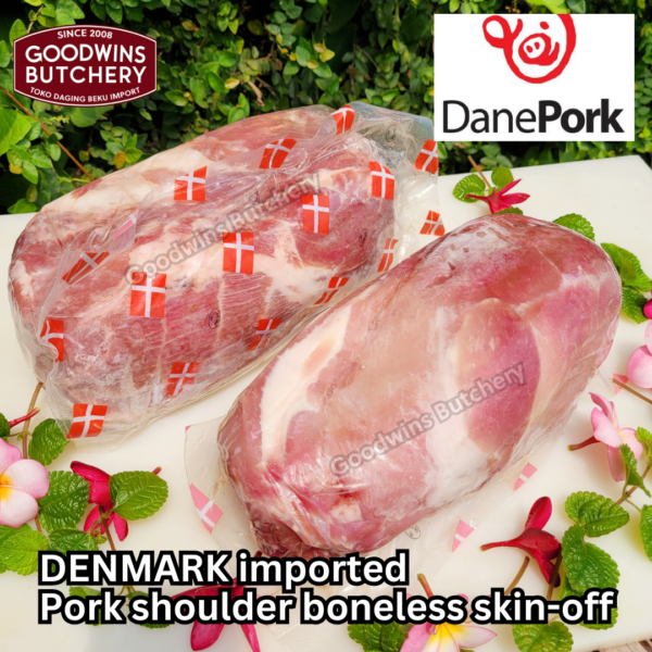 Pork shoulder boneless skin off ALL CUTS STEAK ROAST SLICE import Denmark Danish Crown Dane Pork Spain Coren kapsim babi tanpa tulang-kulit beku collar boston butt frozen - Image 4