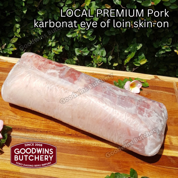 Pork eye of loin skin on local premium WHOLE CUT karbonat babi berkulit beku frozen UTUH 2.8kg - Image 4