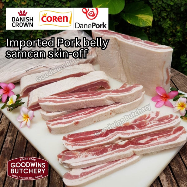 Pork belly skin off import FRESHLY SLICE TO ORDER 1.5kg Denmark DANISH CROWN perut samcan babi tanpa kulit beku frozen DIIRIS DADAKAN - Image 24
