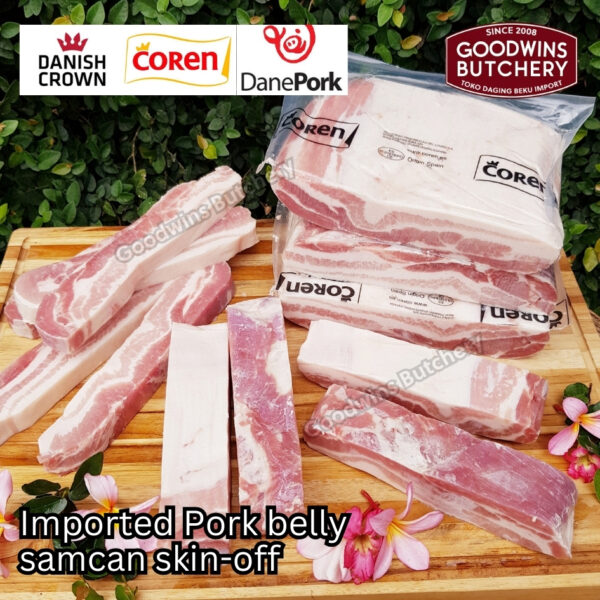 Pork belly skin off import FRESHLY SLICE TO ORDER 1.5kg Denmark DANISH CROWN perut samcan babi tanpa kulit beku frozen DIIRIS DADAKAN - Image 11