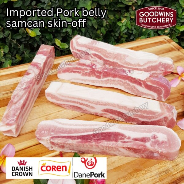 Pork belly skin off import FRESHLY SLICE TO ORDER 1.5kg Denmark DANISH CROWN perut samcan babi tanpa kulit beku frozen DIIRIS DADAKAN - Image 19