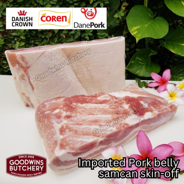Pork belly skin off import FRESHLY SLICE TO ORDER 1.5kg Denmark DANISH CROWN perut samcan babi tanpa kulit beku frozen DIIRIS DADAKAN - Image 49