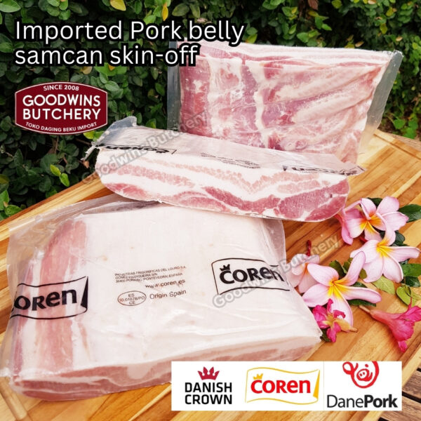 Pork belly skin off import FRESHLY SLICE TO ORDER 1.5kg Denmark DANISH CROWN perut samcan babi tanpa kulit beku frozen DIIRIS DADAKAN - Image 48