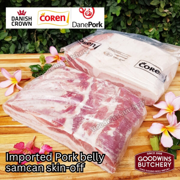Pork belly skin off import FRESHLY SLICE TO ORDER 1.5kg Denmark DANISH CROWN perut samcan babi tanpa kulit beku frozen DIIRIS DADAKAN - Image 47
