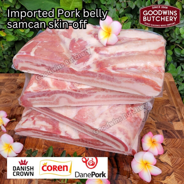 Pork belly skin off import FRESHLY SLICE TO ORDER 1.5kg Denmark DANISH CROWN perut samcan babi tanpa kulit beku frozen DIIRIS DADAKAN - Image 45