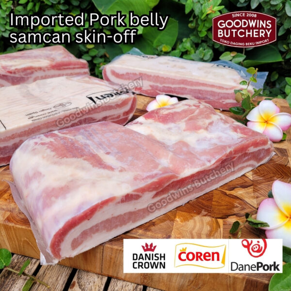 Pork belly skin off import FRESHLY SLICE TO ORDER 1.5kg Denmark DANISH CROWN perut samcan babi tanpa kulit beku frozen DIIRIS DADAKAN - Image 42