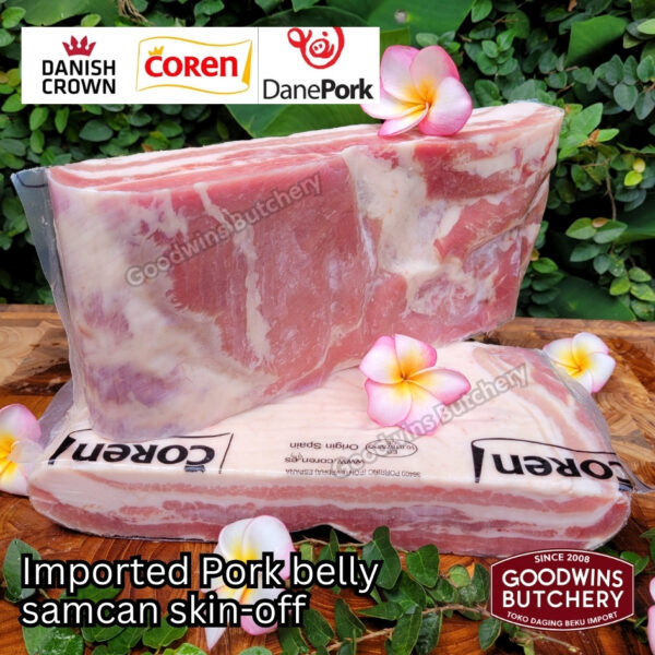Pork belly skin off import FRESHLY SLICE TO ORDER 1.5kg Denmark DANISH CROWN perut samcan babi tanpa kulit beku frozen DIIRIS DADAKAN - Image 40