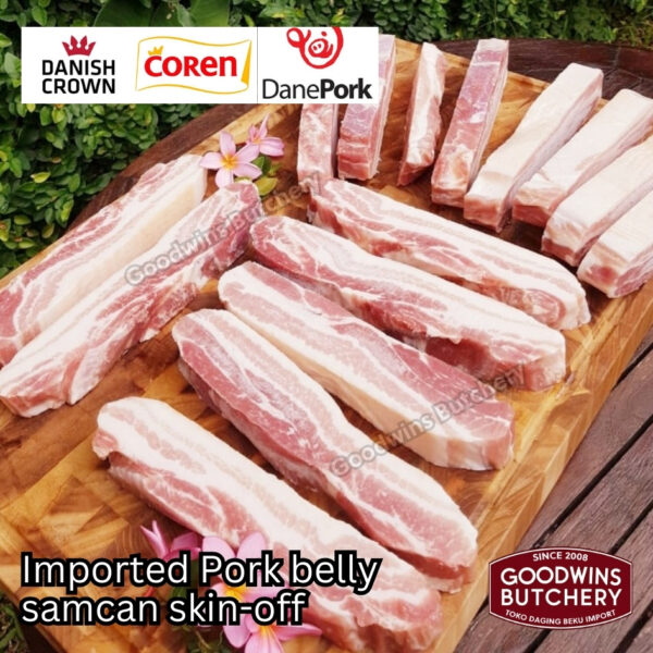 Pork belly skin off import FRESHLY SLICE TO ORDER 1.5kg Denmark DANISH CROWN perut samcan babi tanpa kulit beku frozen DIIRIS DADAKAN - Image 15
