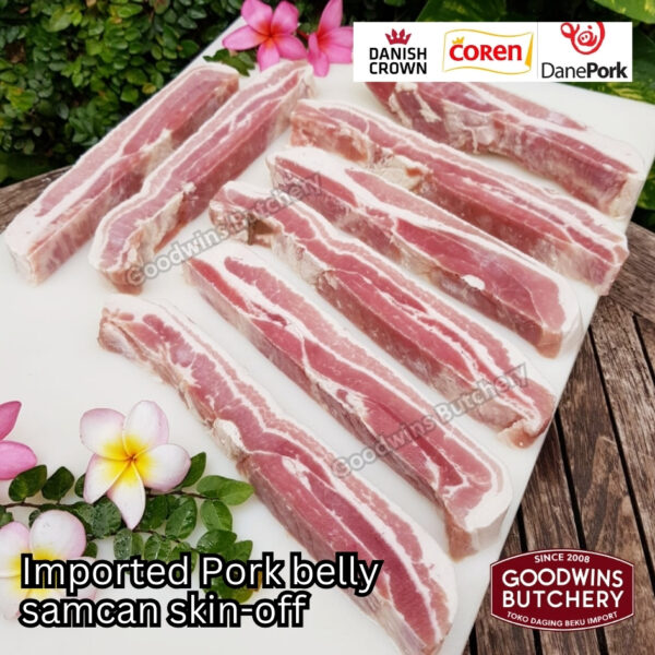 Pork belly skin off import FRESHLY SLICE TO ORDER 1.5kg Denmark DANISH CROWN perut samcan babi tanpa kulit beku frozen DIIRIS DADAKAN - Image 8