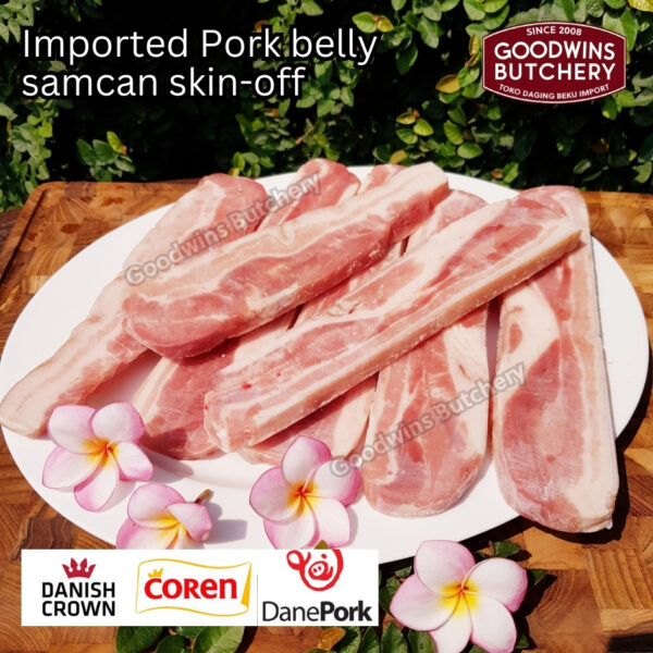 Pork belly skin off import FRESHLY SLICE TO ORDER 1.5kg Denmark DANISH CROWN perut samcan babi tanpa kulit beku frozen DIIRIS DADAKAN - Image 10