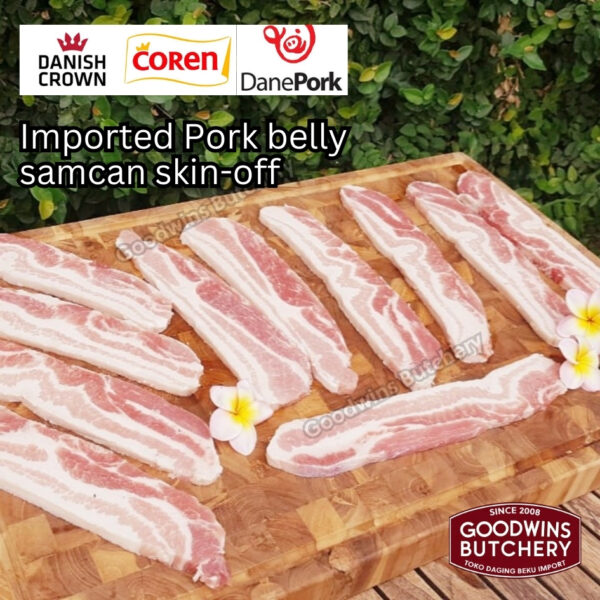 Pork belly skin off import FRESHLY SLICE TO ORDER 1.5kg Denmark DANISH CROWN perut samcan babi tanpa kulit beku frozen DIIRIS DADAKAN - Image 20
