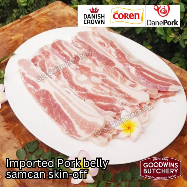 Pork belly skin off import FRESHLY SLICE TO ORDER 1.5kg Denmark DANISH CROWN perut samcan babi tanpa kulit beku frozen DIIRIS DADAKAN - Image 12