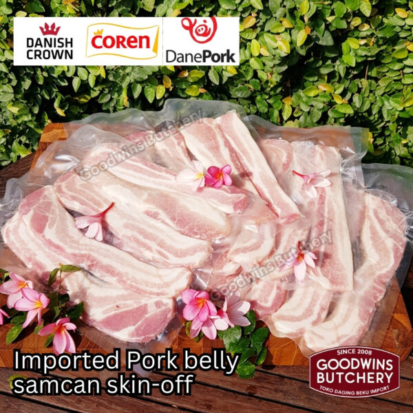 Pork belly skin off import FRESHLY SLICE TO ORDER 1.5kg Denmark DANISH CROWN perut samcan babi tanpa kulit beku frozen DIIRIS DADAKAN - Image 13
