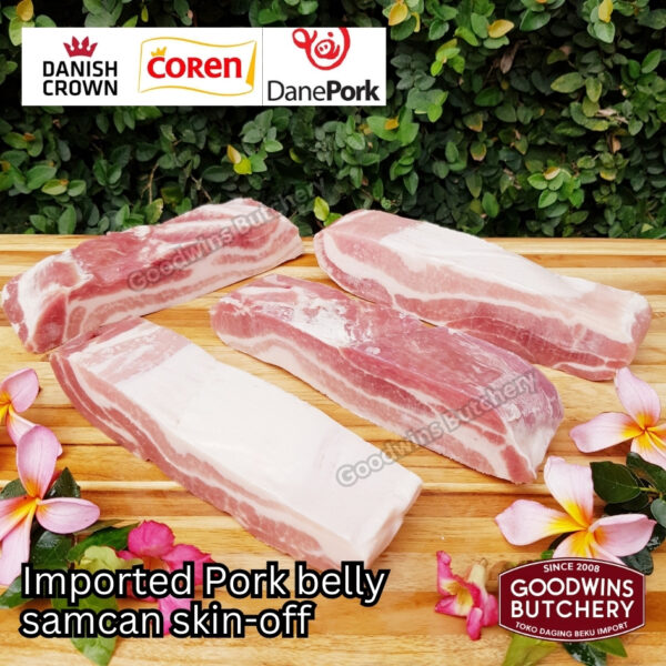 Pork belly skin off import FRESHLY SLICE TO ORDER 1.5kg Denmark DANISH CROWN perut samcan babi tanpa kulit beku frozen DIIRIS DADAKAN - Image 17