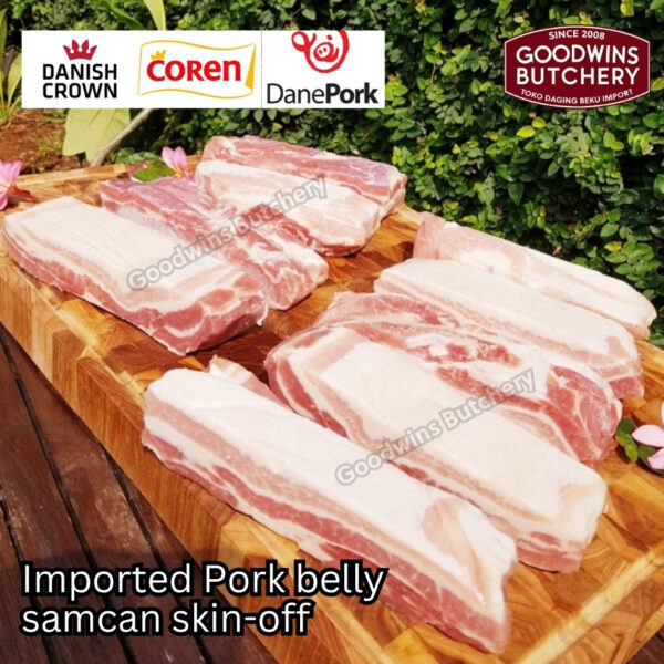 Pork belly skin off import FRESHLY SLICE TO ORDER 1.5kg Denmark DANISH CROWN perut samcan babi tanpa kulit beku frozen DIIRIS DADAKAN - Image 18