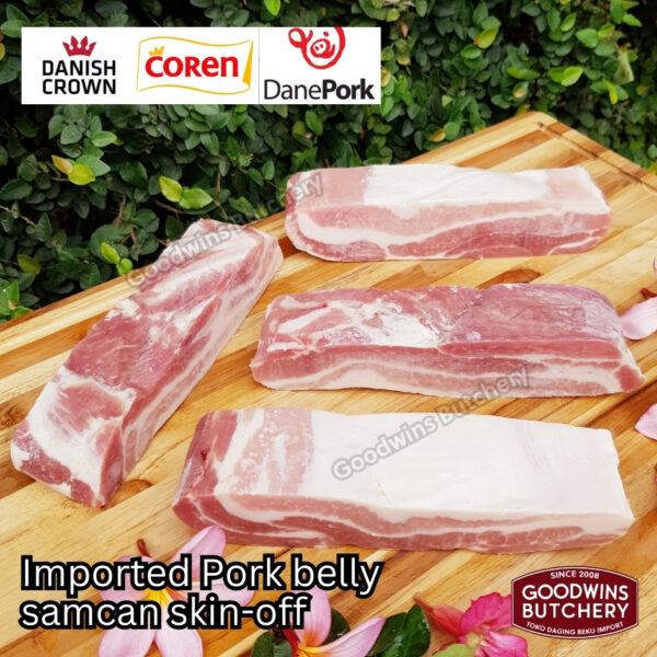Pork belly skin off import FRESHLY SLICE TO ORDER 1.5kg Denmark DANISH CROWN perut samcan babi tanpa kulit beku frozen DIIRIS DADAKAN - Image 30