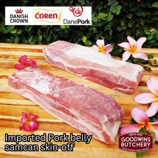 Pork belly skin off import FRESHLY SLICE TO ORDER 1.5kg Denmark DANISH CROWN perut samcan babi tanpa kulit beku frozen DIIRIS DADAKAN - Image 22