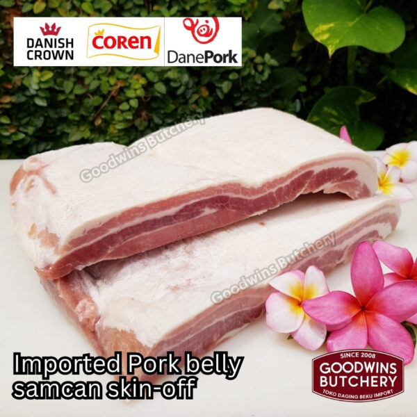 Pork belly skin off import FRESHLY SLICE TO ORDER 1.5kg Denmark DANISH CROWN perut samcan babi tanpa kulit beku frozen DIIRIS DADAKAN - Image 26