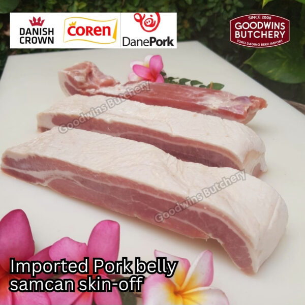 Pork belly skin off import FRESHLY SLICE TO ORDER 1.5kg Denmark DANISH CROWN perut samcan babi tanpa kulit beku frozen DIIRIS DADAKAN - Image 14