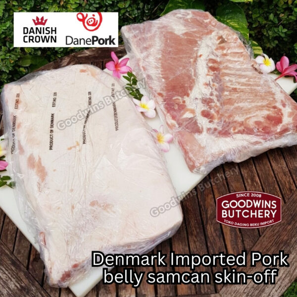 Pork belly skin off import FRESHLY SLICE TO ORDER 1.5kg Denmark DANISH CROWN perut samcan babi tanpa kulit beku frozen DIIRIS DADAKAN - Image 33