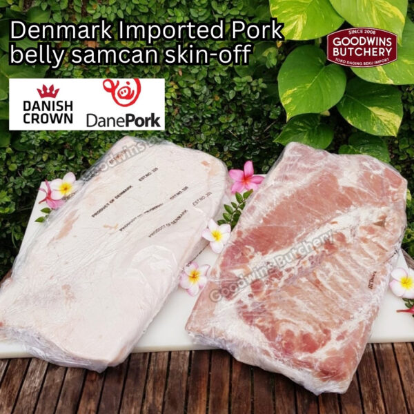 Pork belly skin off import FRESHLY SLICE TO ORDER 1.5kg Denmark DANISH CROWN perut samcan babi tanpa kulit beku frozen DIIRIS DADAKAN - Image 35