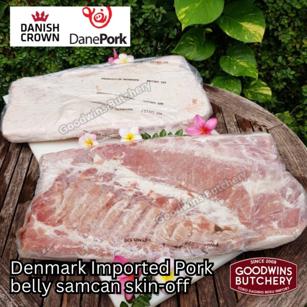 Pork belly skin off import FRESHLY SLICE TO ORDER 1.5kg Denmark DANISH CROWN perut samcan babi tanpa kulit beku frozen DIIRIS DADAKAN - Image 34