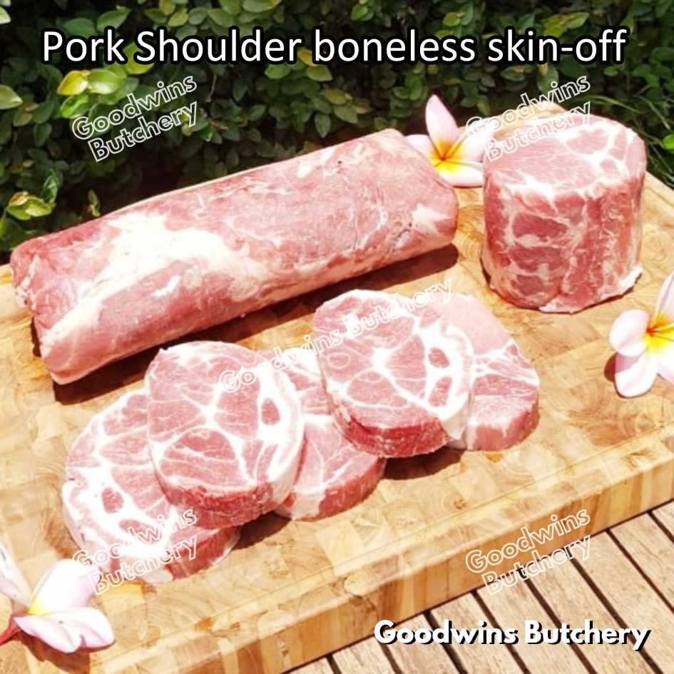 Pork shoulder boneless skin off Local Premium FRESHLY SLICED 1kg | kapsim babi collar boston-butt frozen - Image 17