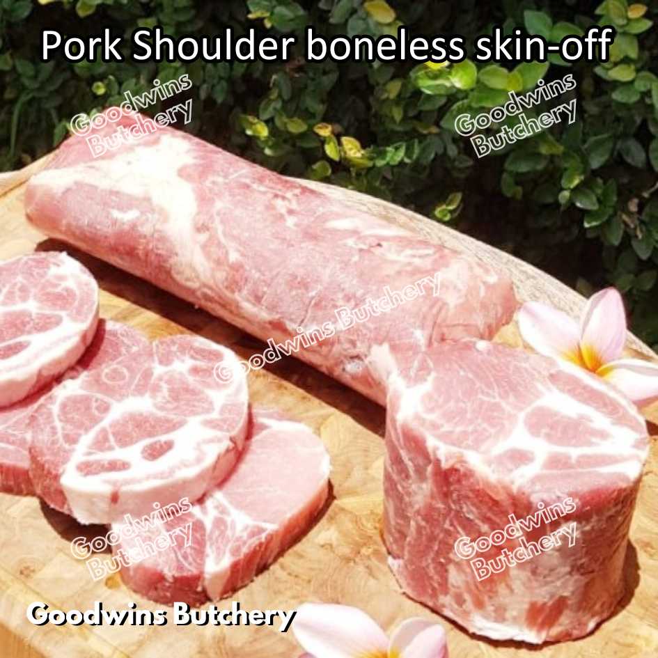 Pork shoulder boneless skin off Local Premium FRESHLY SLICED 1kg | kapsim babi collar boston-butt frozen - Image 33