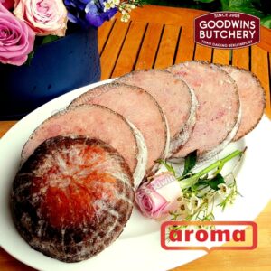 Aroma Bali Pork SLICED HAM Frozen Smoked BlackPepper Custome Steak Cut