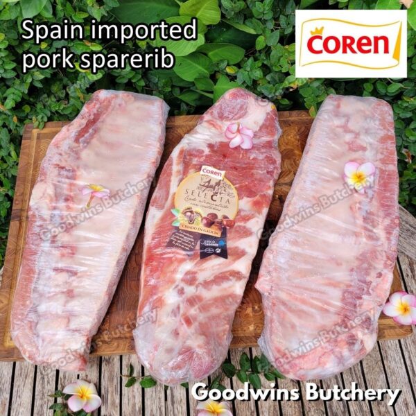 Pork sparerib imported baikut tulang iga babi US berkshire Smithfield Virginia frozen spare rib 2 slabs/pack - Image 37
