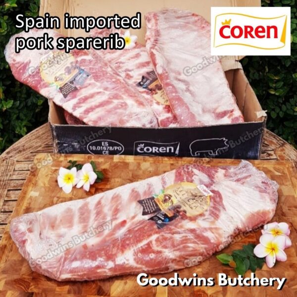 Pork sparerib imported baikut tulang iga babi US berkshire Smithfield Virginia frozen spare rib 2 slabs/pack - Image 24
