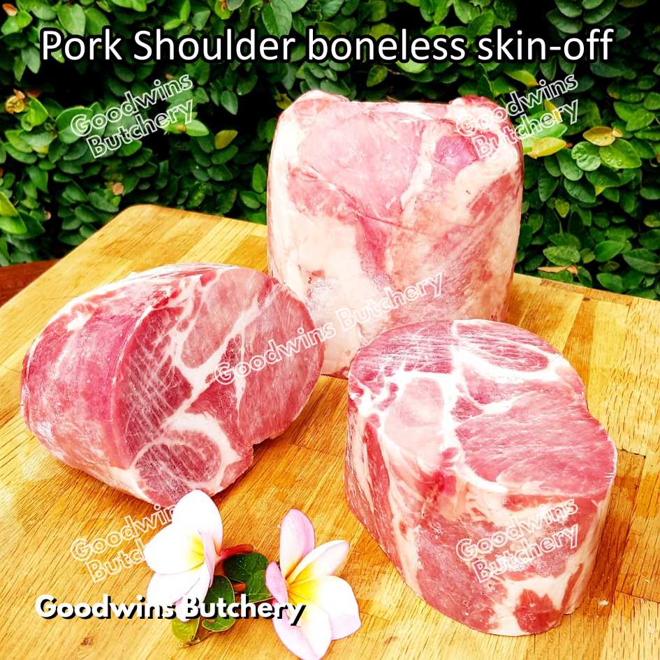 Pork shoulder boneless skin off Local Premium FRESHLY SLICED 1kg | kapsim babi collar boston-butt frozen - Image 28