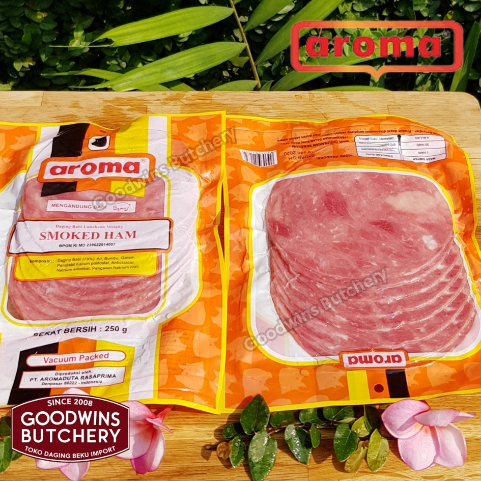 Aroma Pork BACON SLICED Smoked Ham Cooked 250 GR - Image 3