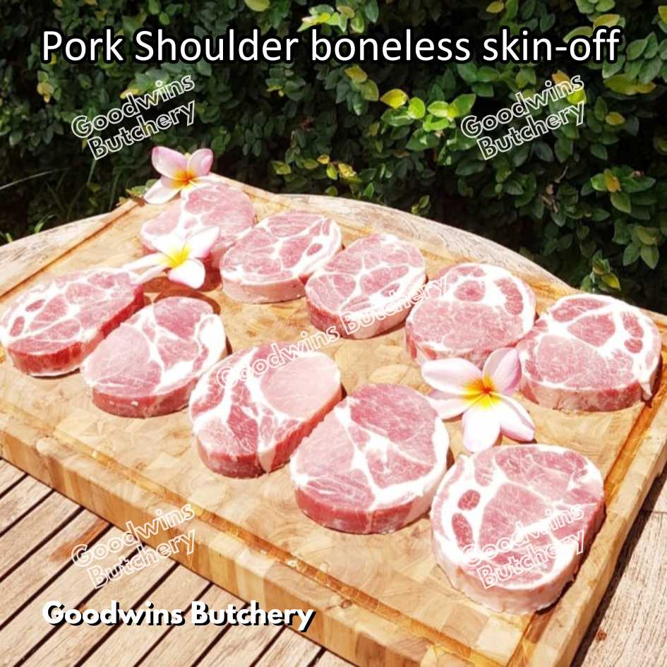 Pork shoulder boneless skin off Local Premium FRESHLY SLICED 1kg | kapsim babi collar boston-butt frozen - Image 14
