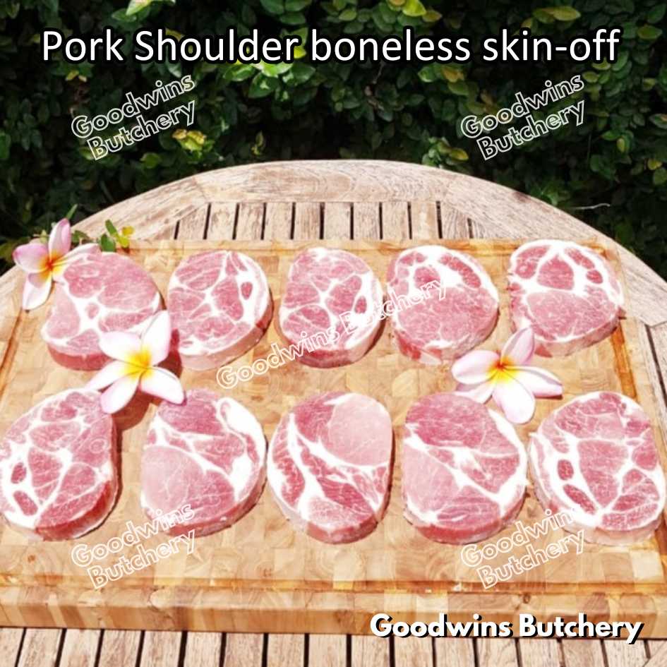 Pork shoulder boneless skin off Local Premium FRESHLY SLICED 1kg | kapsim babi collar boston-butt frozen - Image 11