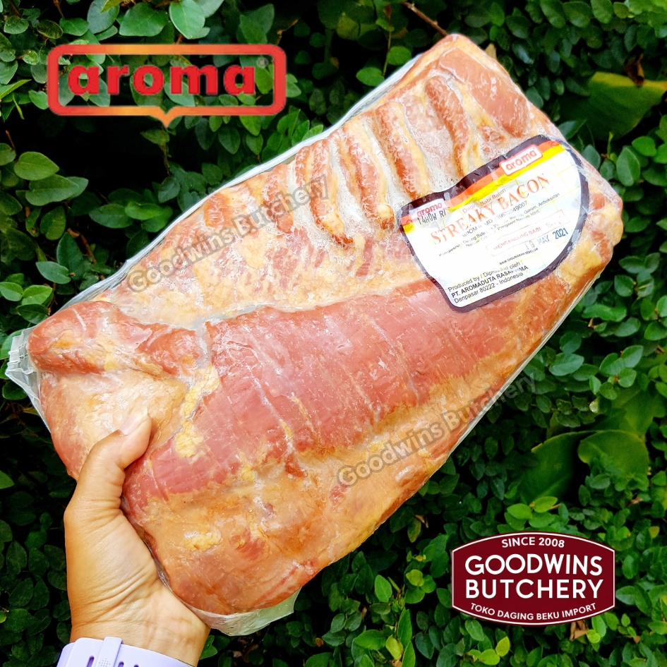 Pork STREAKY BACON WHOLE CUTS UTUH Aroma Bali frozen 3.5kg