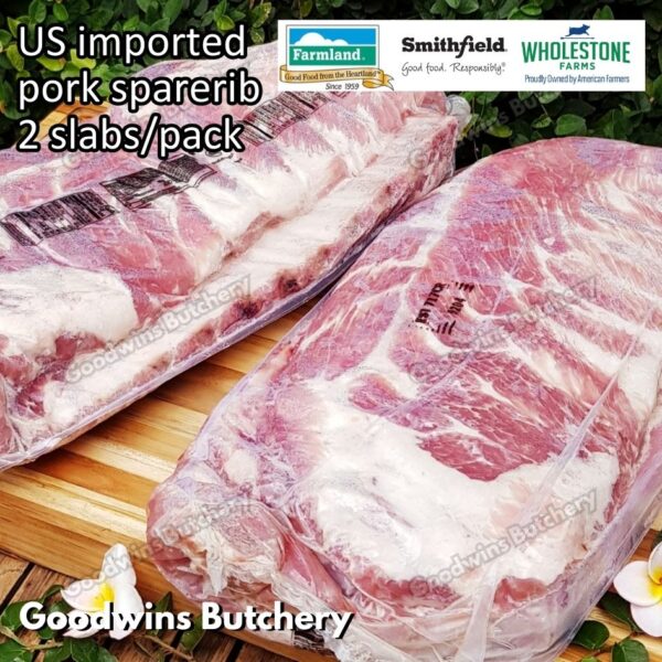 Pork sparerib imported baikut tulang iga babi US berkshire Smithfield Virginia frozen spare rib 2 slabs/pack - Image 11