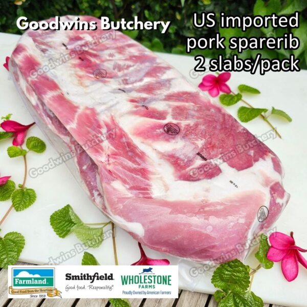 Pork sparerib imported baikut tulang iga babi US berkshire Smithfield Virginia frozen spare rib 2 slabs/pack - Image 12