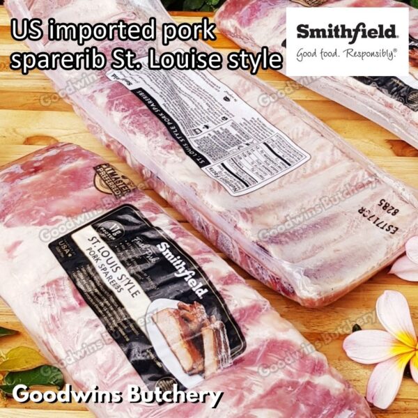 Pork sparerib imported baikut tulang iga babi US berkshire Smithfield Virginia frozen spare rib 2 slabs/pack - Image 20