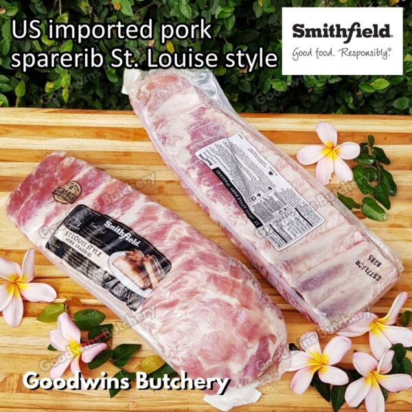 Pork sparerib imported baikut tulang iga babi US berkshire Smithfield Virginia frozen spare rib 2 slabs/pack - Image 16