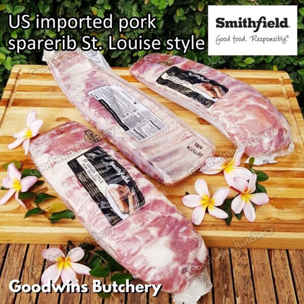 Pork sparerib imported baikut tulang iga babi US berkshire Smithfield Virginia frozen spare rib 2 slabs/pack - Image 15